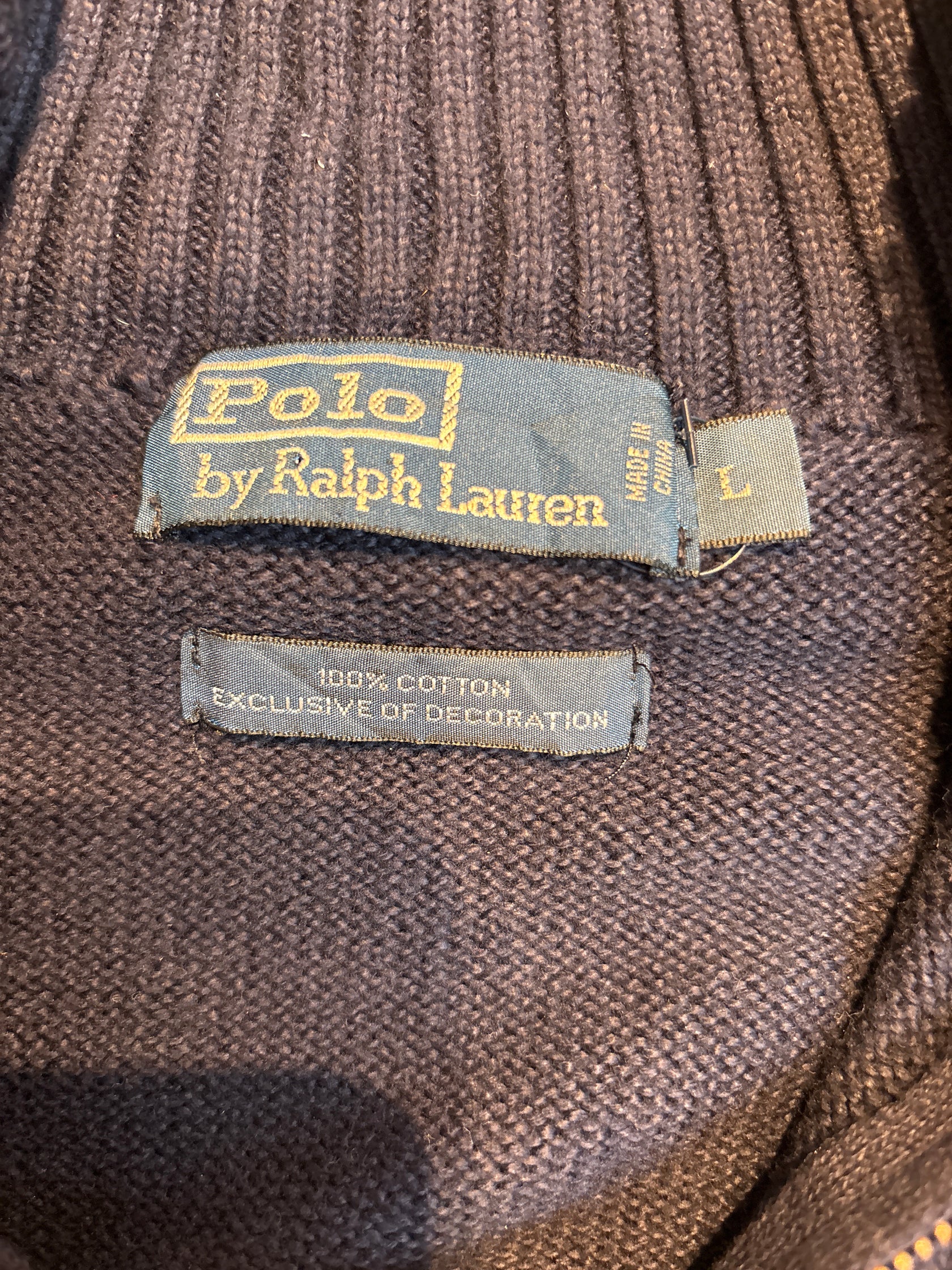 90's「RALPH LAUREN」ハーフジップニット