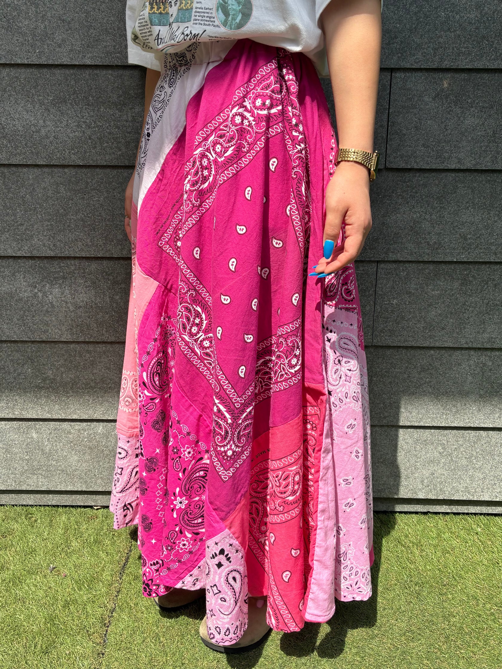 REMAKE 「bandana」パッチワークスカート