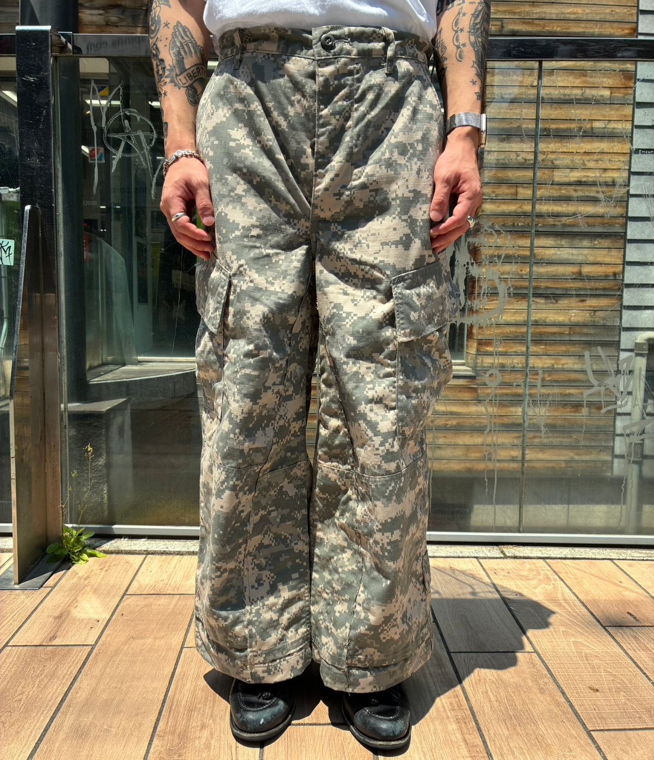 REMAKE WIDE ARMY PANTS