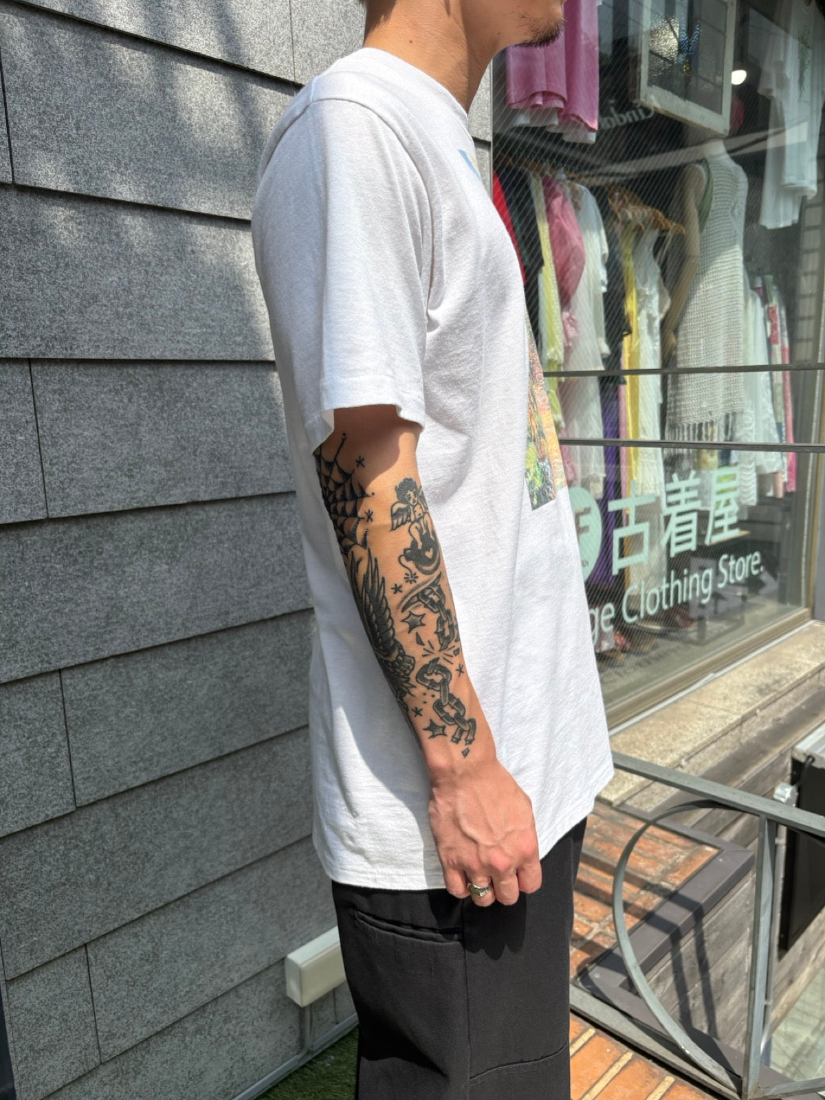 90's クロード・モネ「Artist’s Garden at Vétheuil」USA製 アートTシャツ
