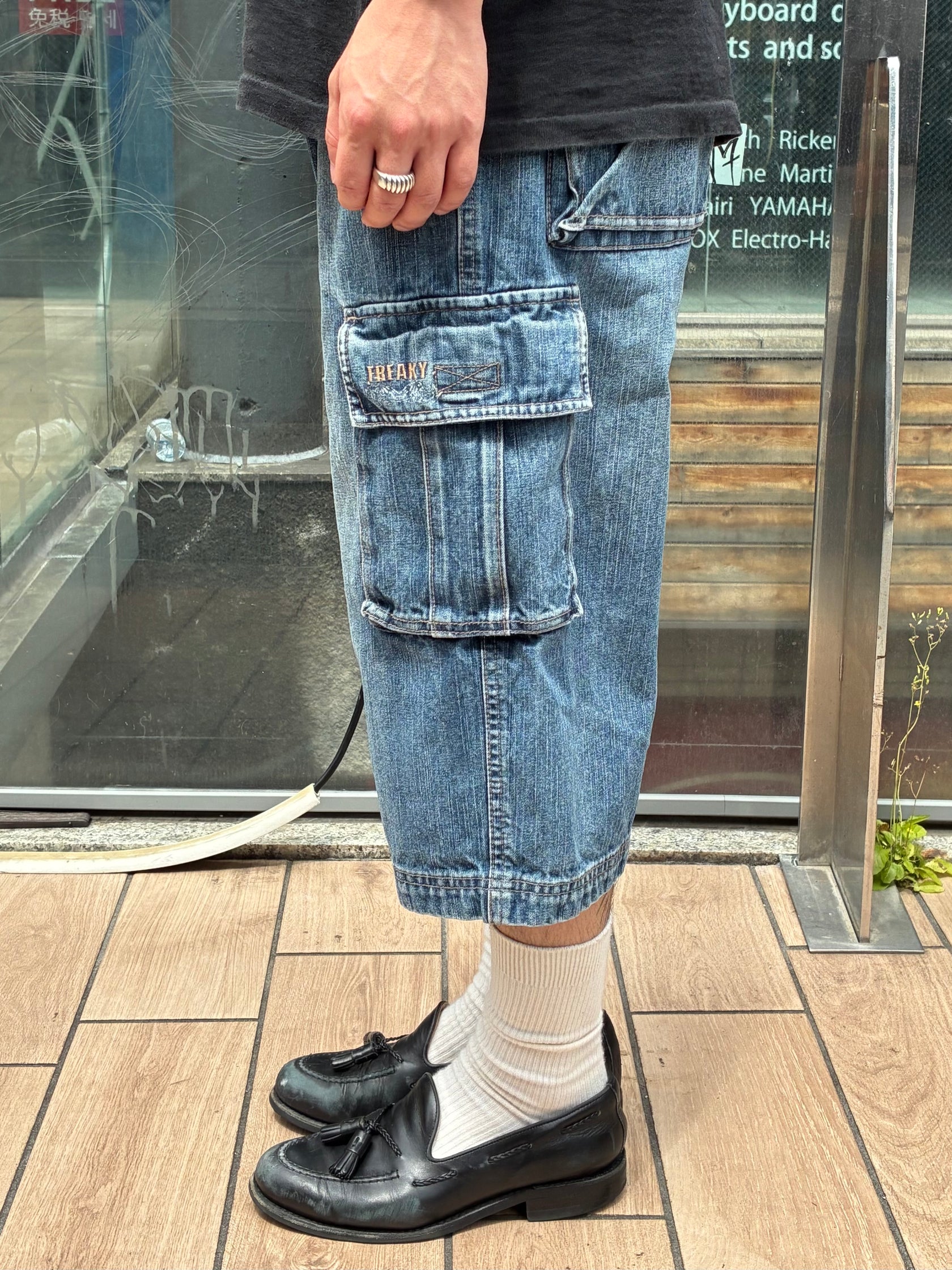 00's 「Beat wear」デニムカーゴショーツ