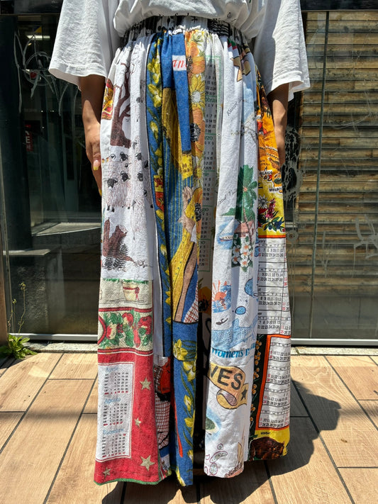 REMAKE FABRIC PRINT SKIRT