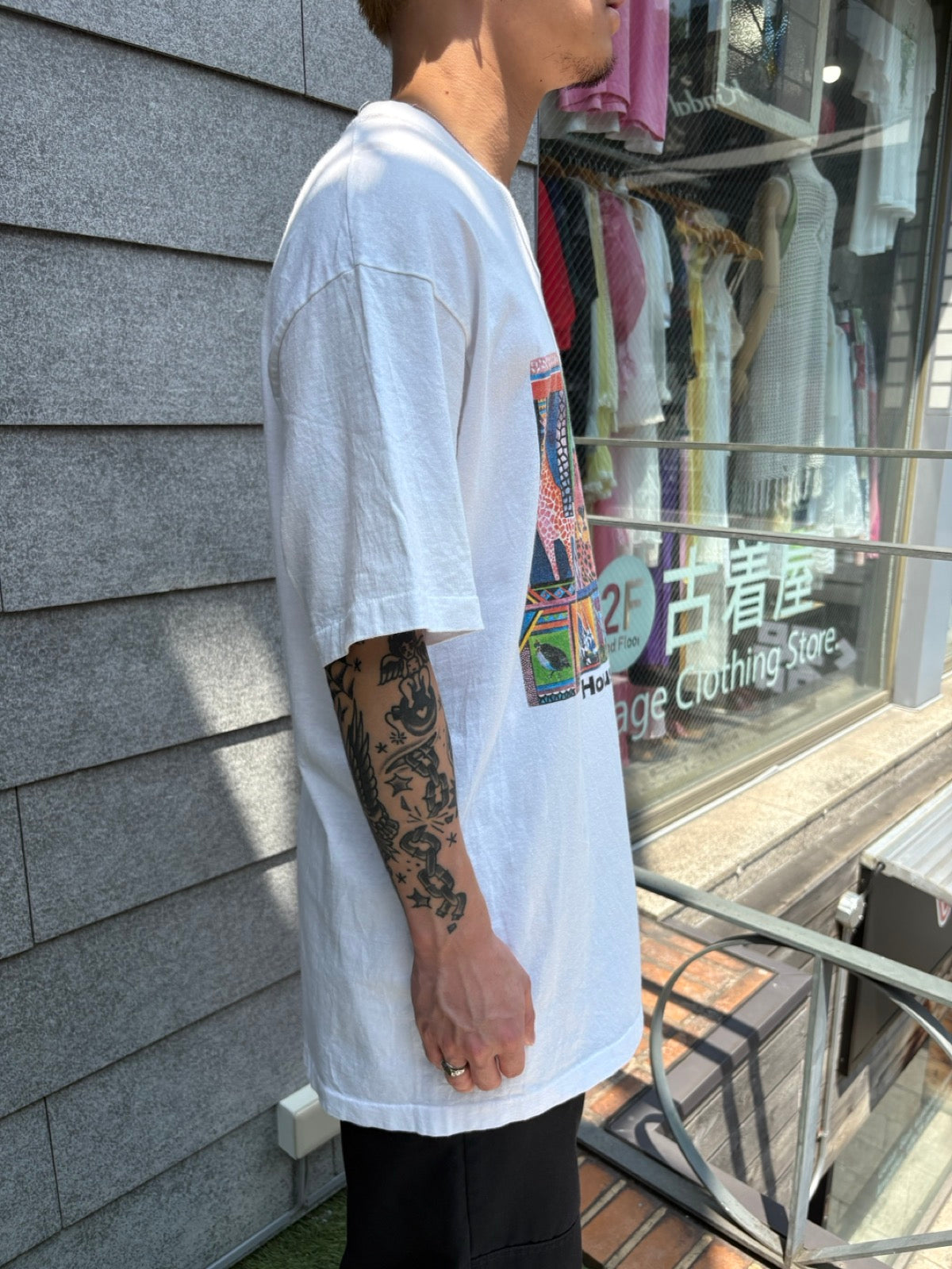 90's「Houston Zoo」USA製 グラフィックTシャツ