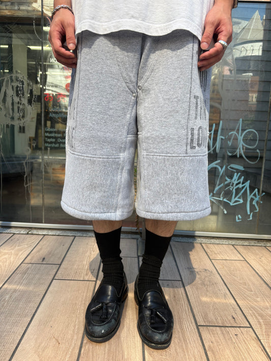 REMAKE  SWEATS DOUBLE KNEE SHORTS