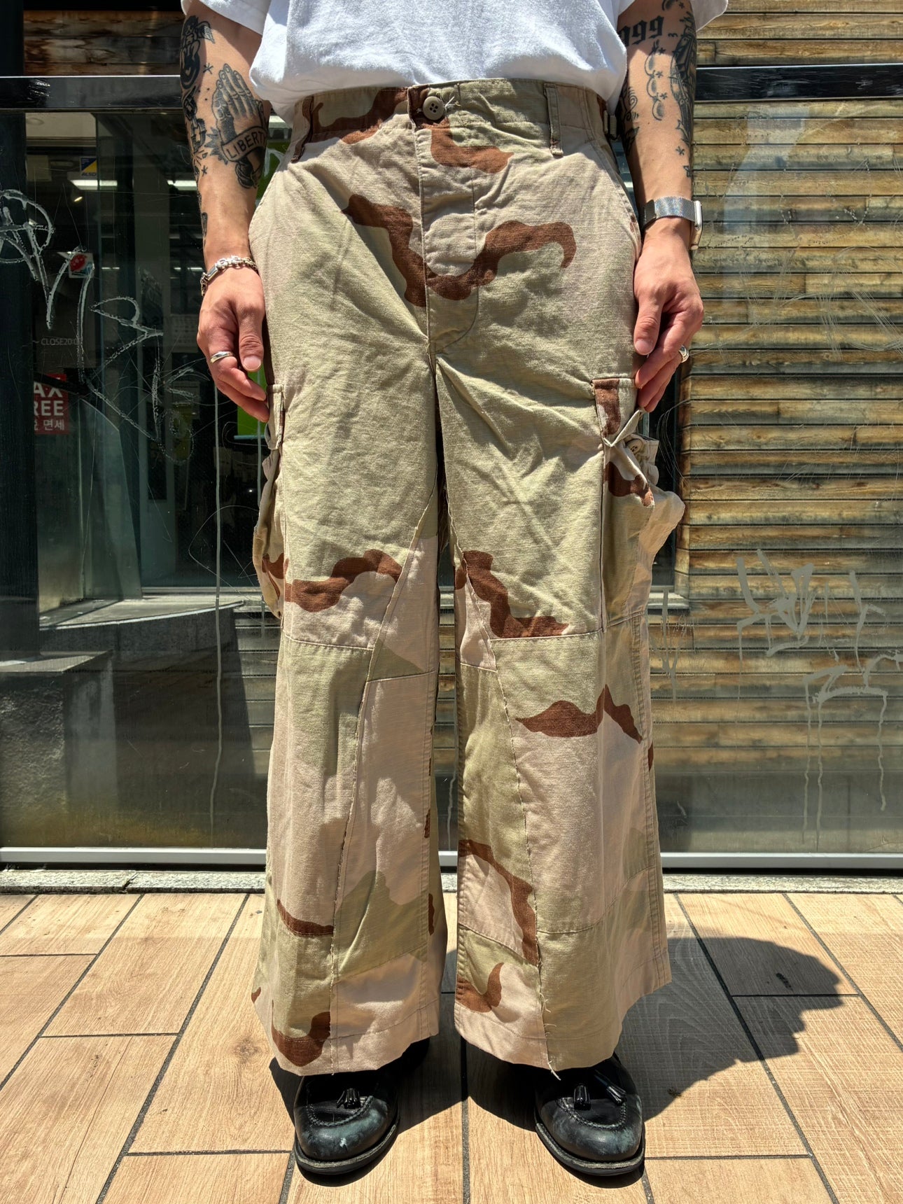 REMAKE WIDE ARMY PANTS