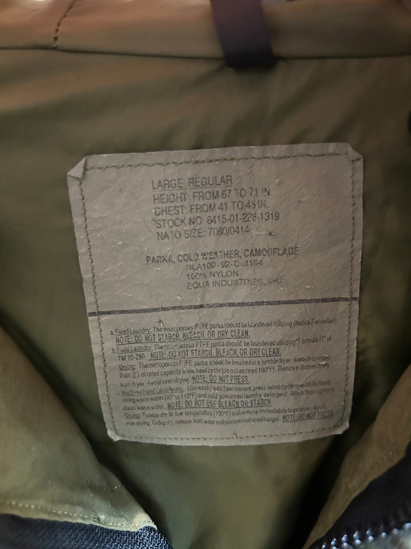 90's「U.S. ARMY」M-65 フィールドパーカー