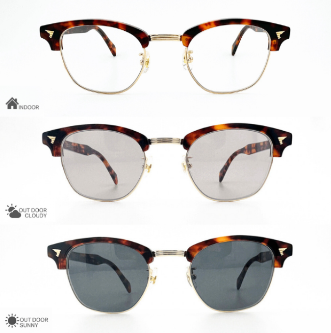 Hoptical H-00 DEMI-PT.GRY 調光レンズ