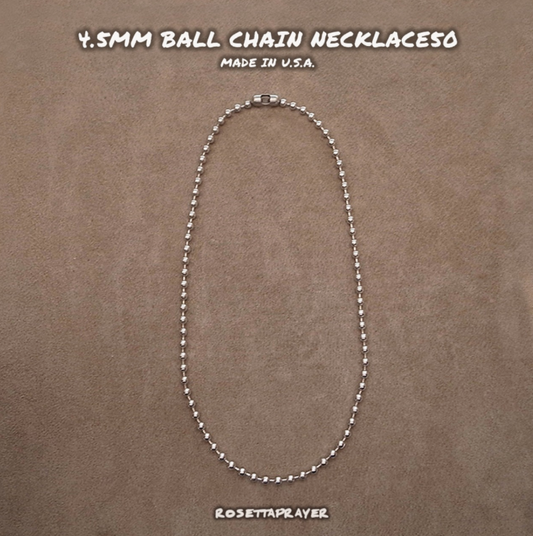 4.5mm BALL CHAIN NECKLACE 50cm / ROSETTAPRAYER