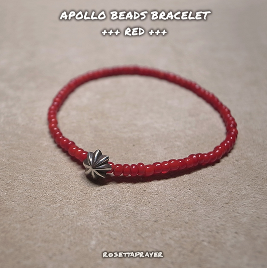 APOLLO BEADS BRACELET -RED / ROSETTAPRAYER