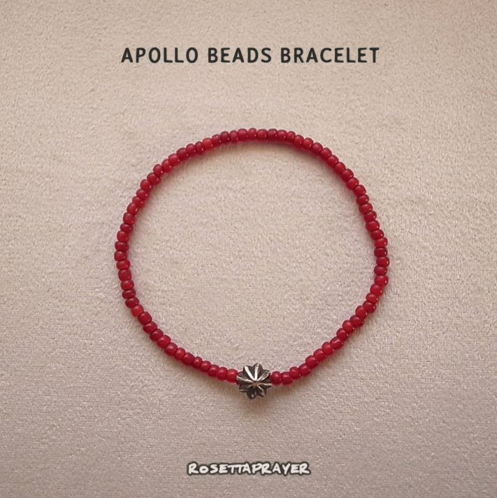 APOLLO BEADS BRACELET -RED / ROSETTAPRAYER