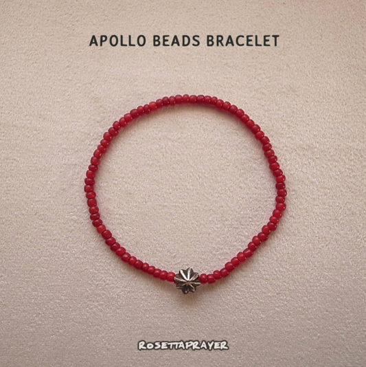 APOLLO BEADS BRACELET -RED / ROSETTAPRAYER