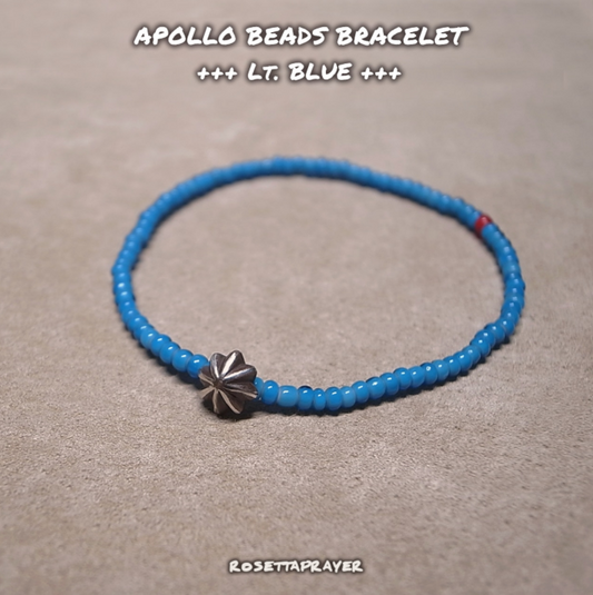 APOLLO BEADS BRACELET -Lt. BLUE / ROSETTAPRAYER