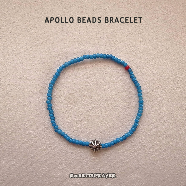 APOLLO BEADS BRACELET -Lt. BLUE / ROSETTAPRAYER