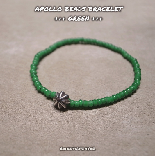APOLLO BEADS BRACELET -GREEN / ROSETTAPRAYER