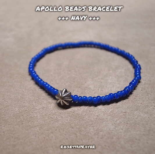 APOLLO BEADS BRACELET -NAVY / ROSETTAPRAYER