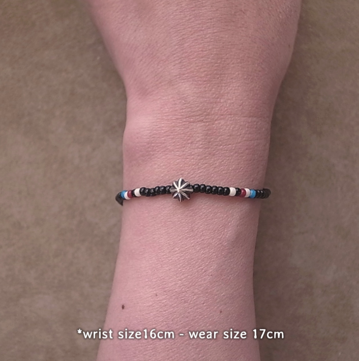 APOLLO BEADS BRACELET -BLACK・RED / ROSETTAPRAYER