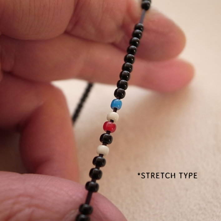 APOLLO BEADS BRACELET -BLACK・RED / ROSETTAPRAYER