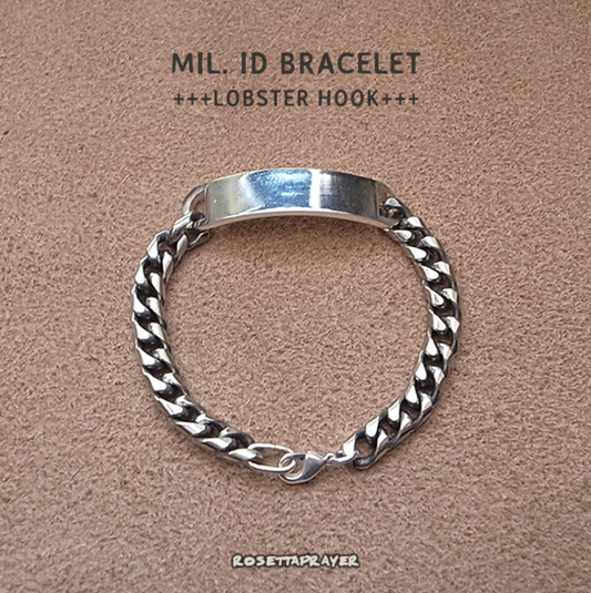 MIL. ID BRACELET- SILVER / ROSETTAPRAYER