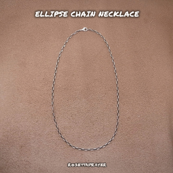 ELLIPSE CHAIN NECKLACE / ROSETTAPRAYER