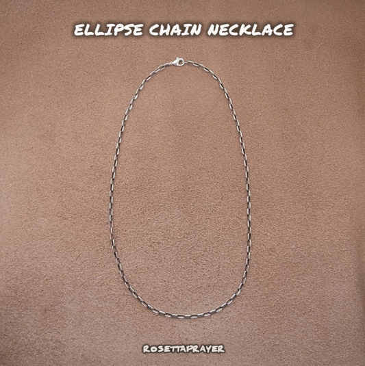 ELLIPSE CHAIN NECKLACE / ROSETTAPRAYER