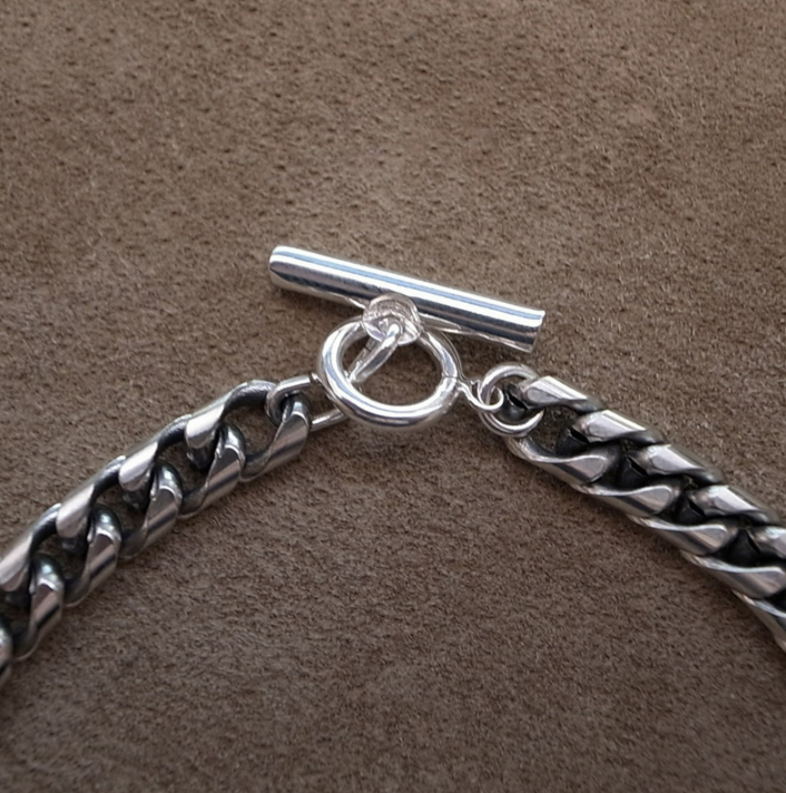 6.5mm FLAT LINK CHAIN NECKLACE / ROSETTAPRAYER
