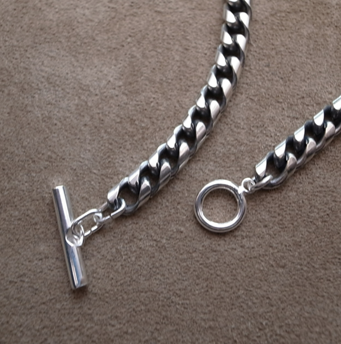 6.5mm FLAT LINK CHAIN NECKLACE / ROSETTAPRAYER