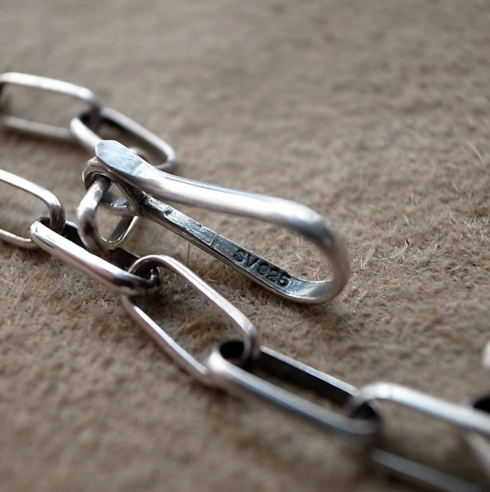 10mm-NAVAJO SILVER CHAIN BRACELET / ROSETTAPRAYER