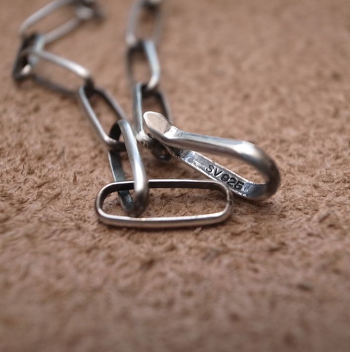 12mm-NAVAJO SILVER CHAIN BRACELET / ROSETTAPRAYER
