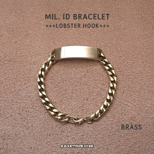 MIL. ID BRACELET- BRASS / ROSETTAPRAYER