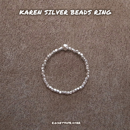 KAREN SILVER BEADS RING / ROSETTAPRAYER