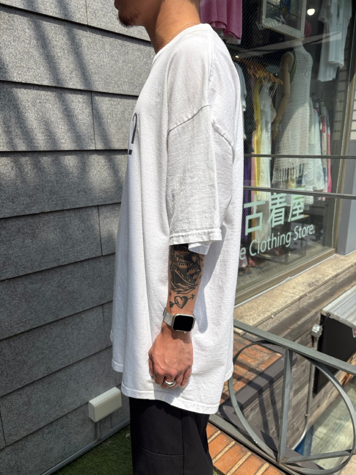 00's Port and Company「got milk」グラフィックTシャツ