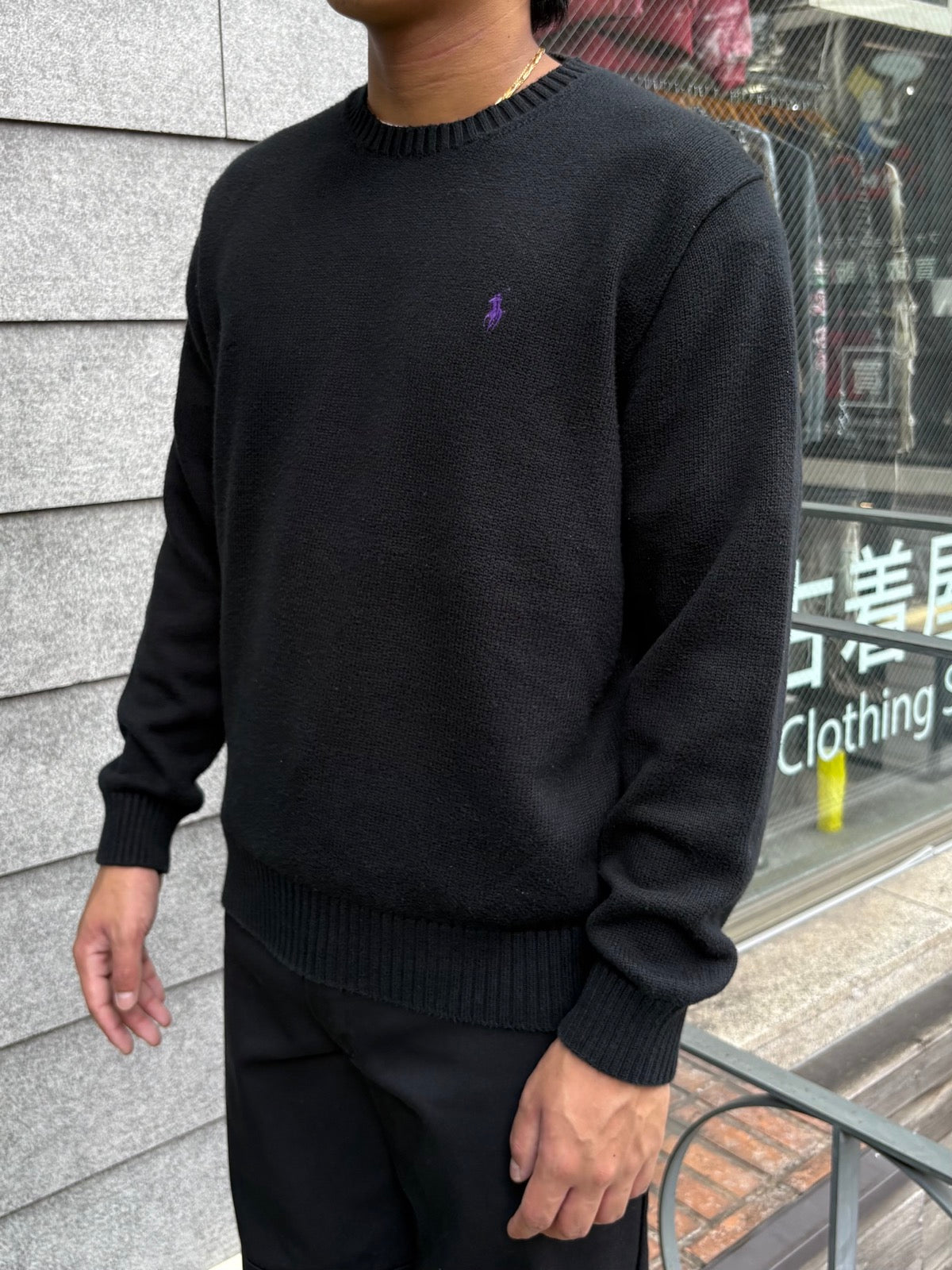 00's「RALPH LAUREN」ワンポイントニット