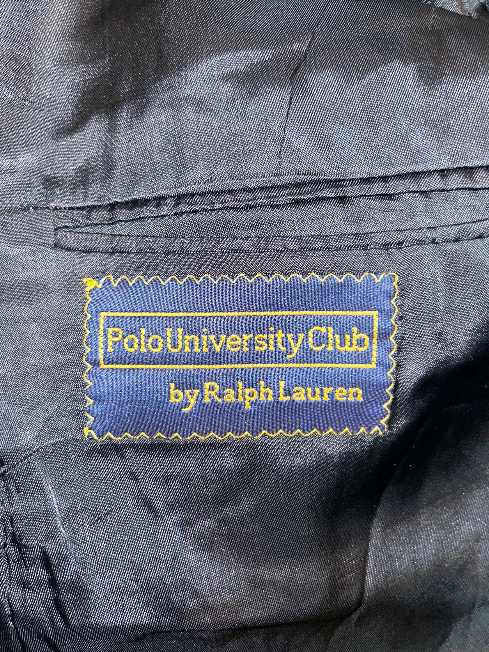 90's「Polo University Club」USA製 ネイビーブレザー