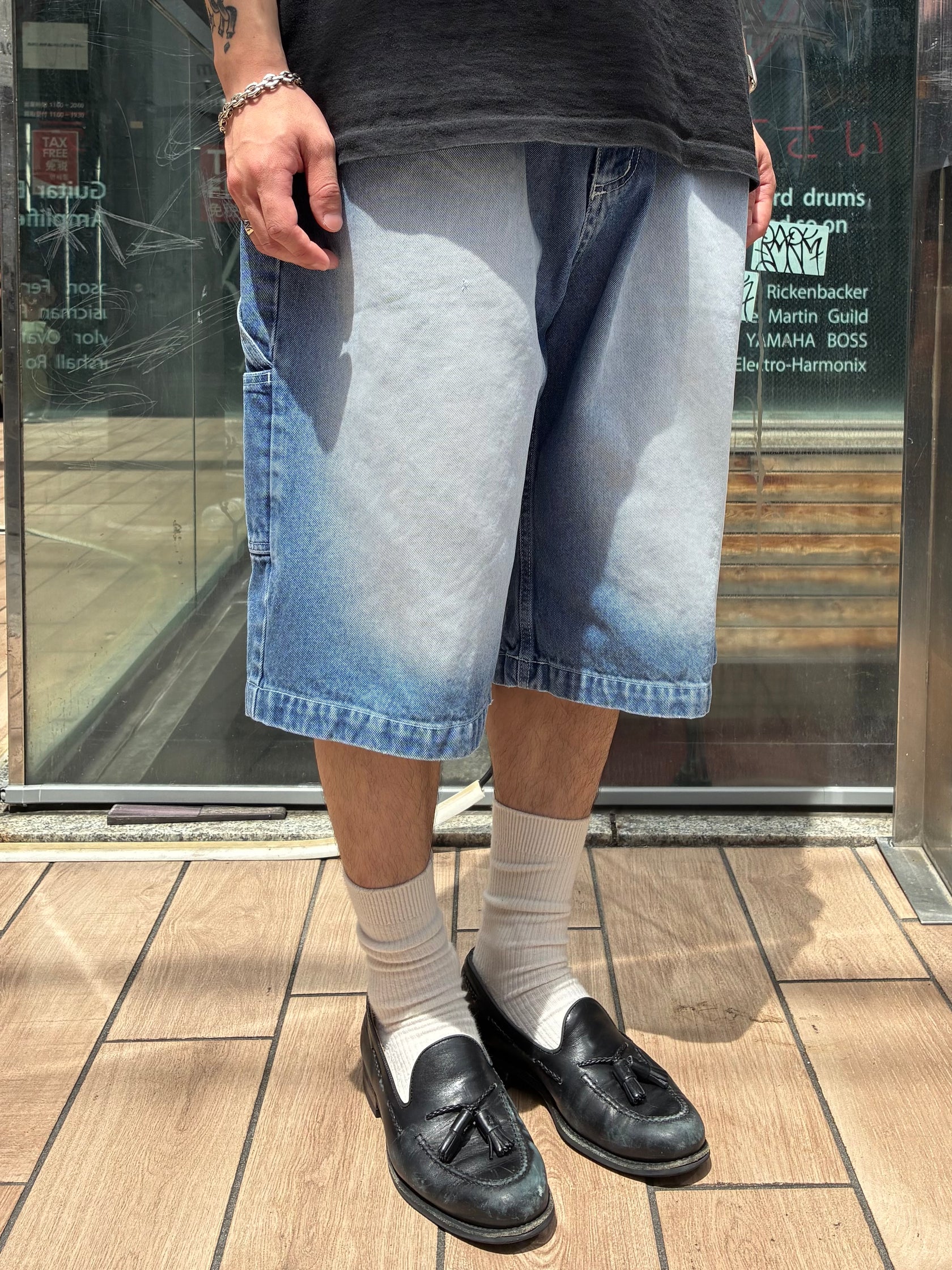 00's「FA USA」ブリーチデニムショーツ