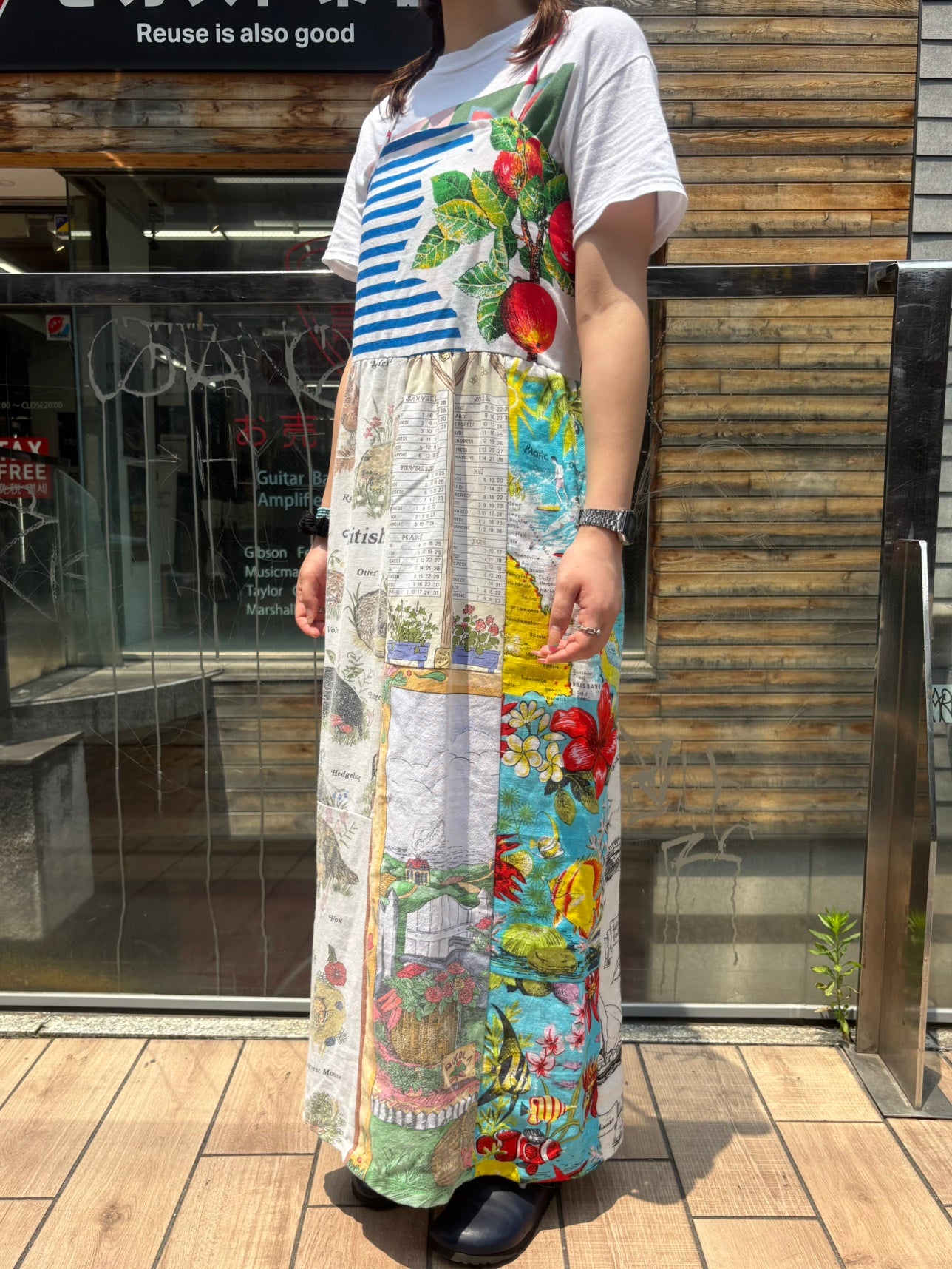 REMAKE FABRIC PRINT ONEPIECE