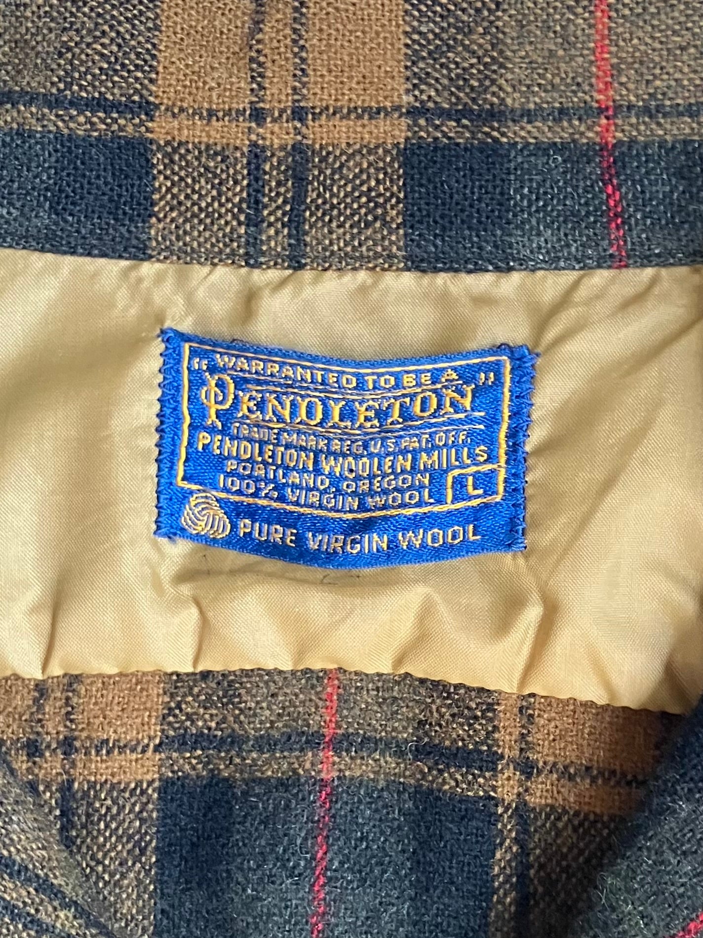60's PENDLETON USA製 ウールチェックシャツ