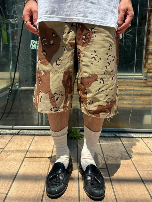 REMAKE  ARMY DOUBLE KNEE SHORTS