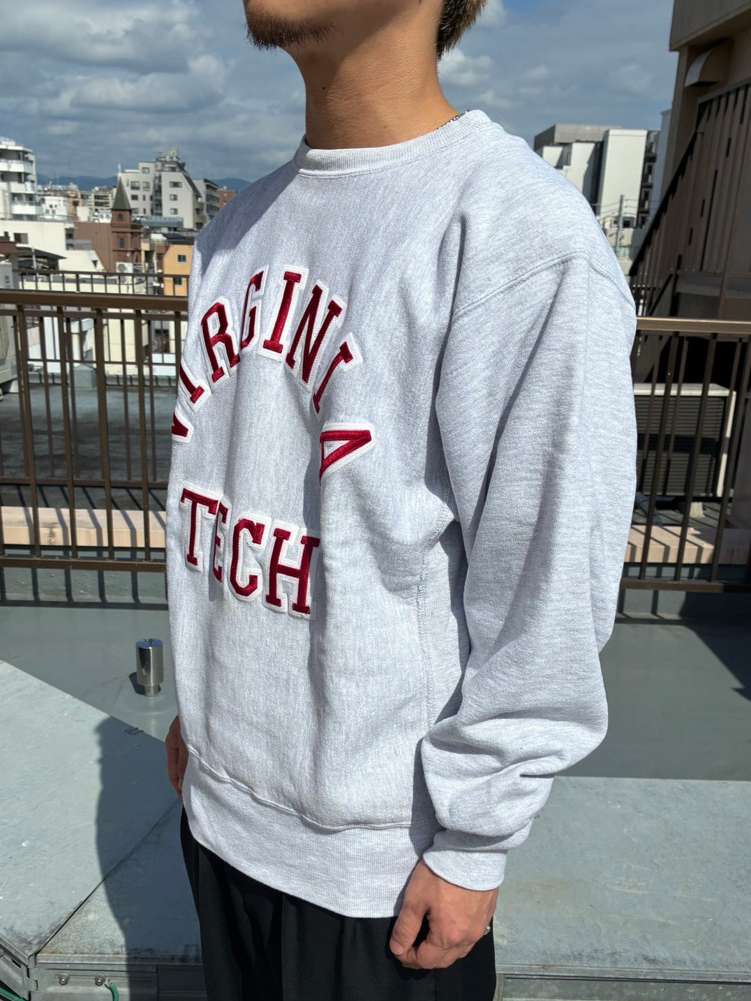 90's CHAMPION「VIRGINIA TECH」Reverse Weave USA製 カレッジスウェット