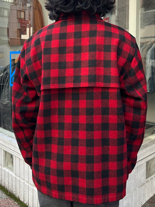 70's WOOLRICH「Buffalo Check」ウールハンティングジャケット ダメージ