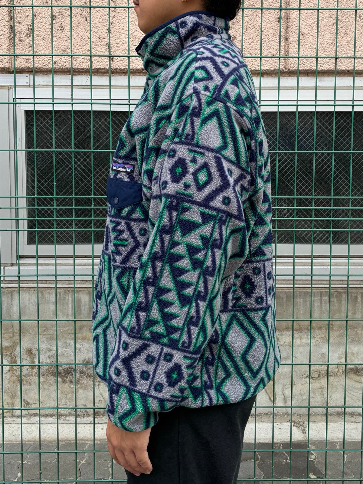 10's PATAGONIA Synchilla Snap-T「モンタナシエテ柄」フリースプルオーバー