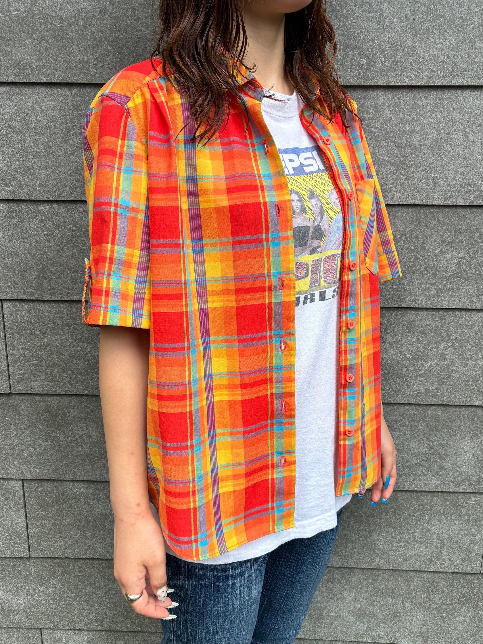 80's「RUSS」USA製 チェックシャツ