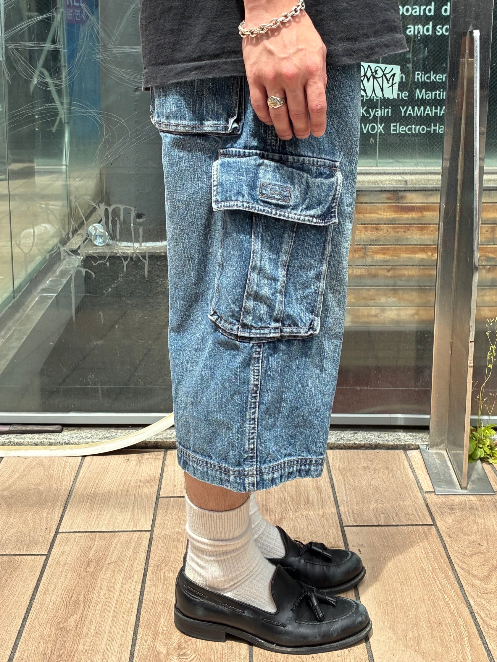 00's 「Beat wear」デニムカーゴショーツ