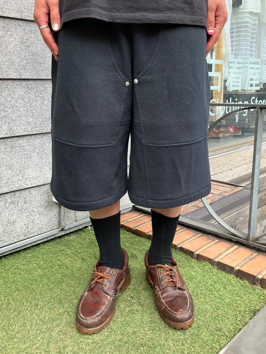 REMAKE  SWEATS DOUBLE KNEE SHORTS