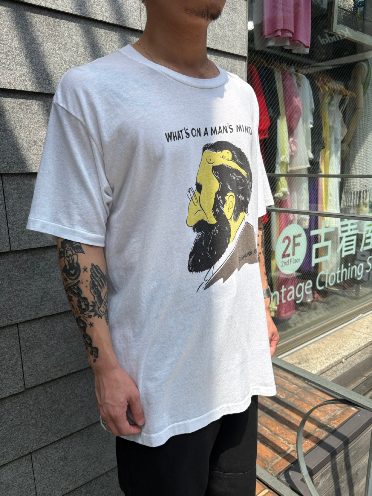 90's SIGMUND FREUD「WHAT'S ON A MAN‘S MIND」 グラフィックTシャツ