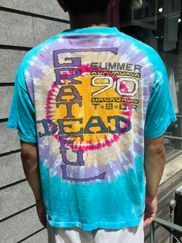 90's「Grateful Dead Sun & Skull」USA製 総柄Tシャツ
