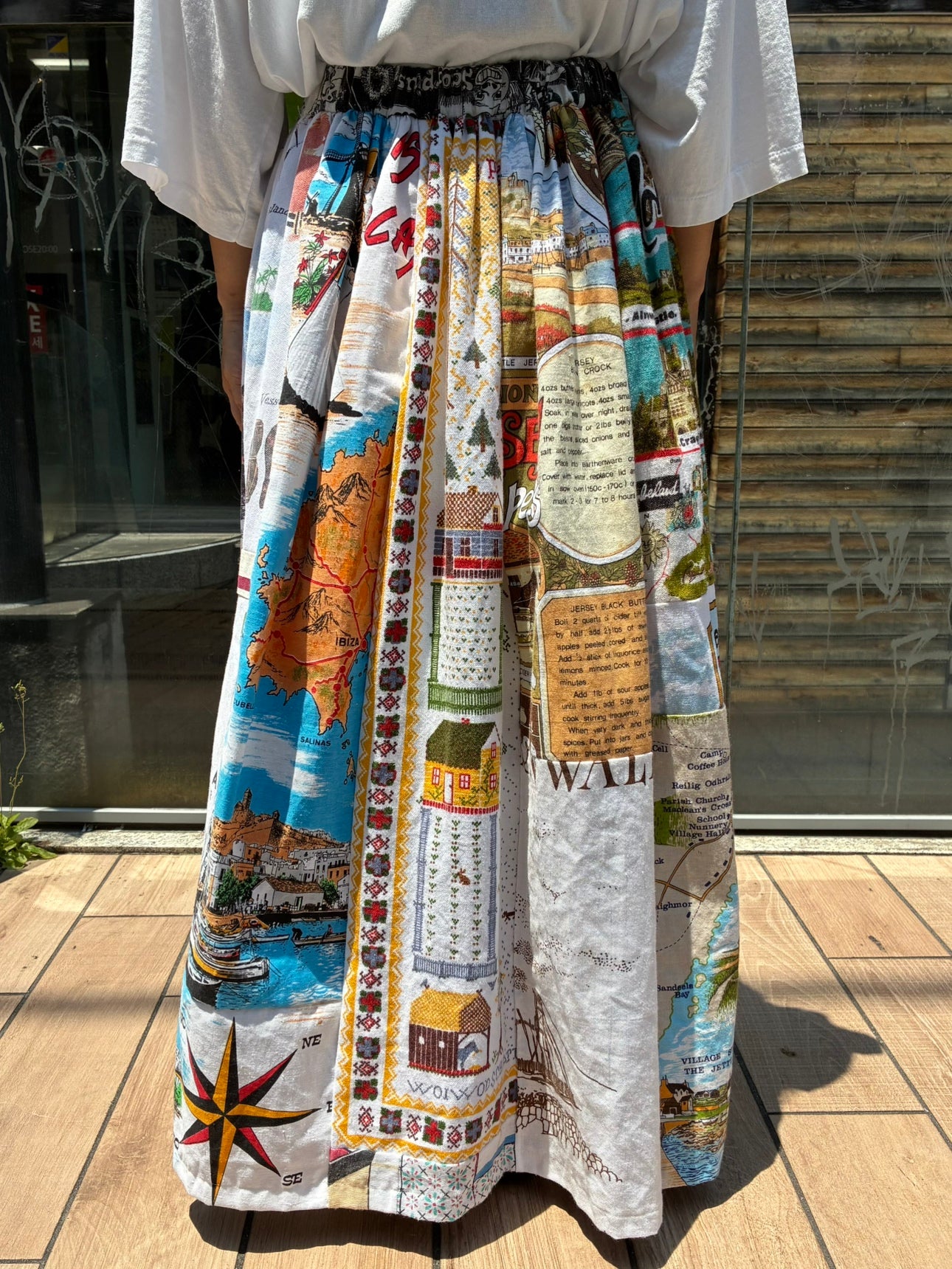 REMAKE FABRIC PRINT SKIRT