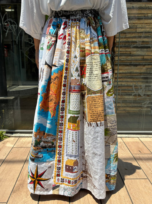 REMAKE FABRIC PRINT SKIRT