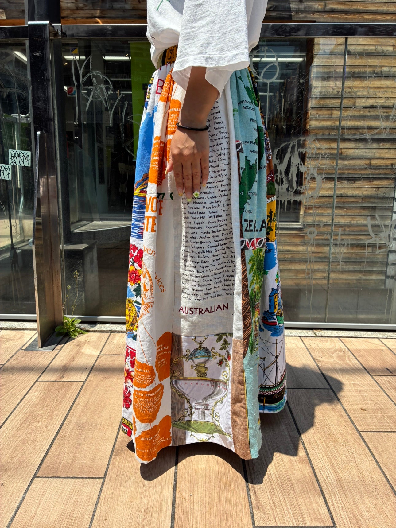 REMAKE FABRIC PRINT SKIRT