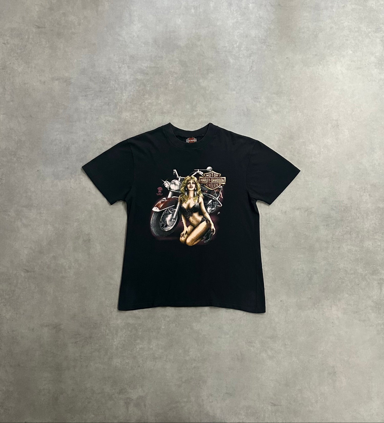 激レア‼️ハーレーダビッドソン 90s ヴィンテージ 龍 シルバー 金 シンプル 90's HARLEY-DAVIDSON「TOP HEAVY P/L AUSTRALIA」ハーレー