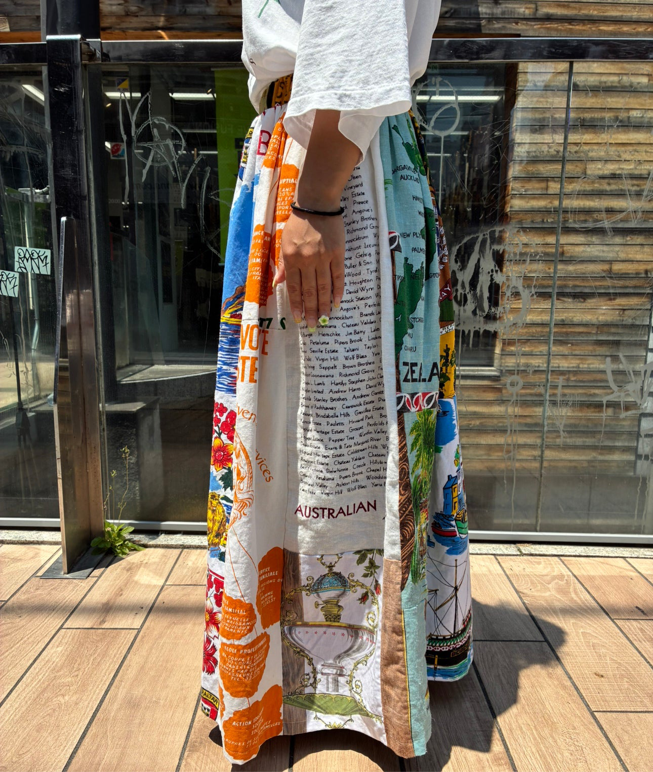 REMAKE FABRIC PRINT SKIRT